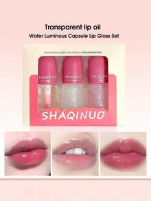 1/3 Warm Color Changing Lipstick, Small Color Changing Lip Oil, Moisturizing Lip Glaze, Mirror Water Lip Makeup, Plump Lip Gloss, Valentine's Day, Halloween, Christmas Gifts ﻿ - 彩色 - 查看 6