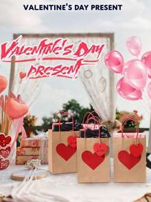 30/15 pezzi Sacchetti regalo in carta kraft con etichette a forma di cuore rosso, sacchetti regalo a forma di cuore per San Valentino, sacchetti di carta rossa con manici per feste, sacchetti regalo per anniversari e sorprese, sacchetti shopping pieghevoli e sacchetti per feste di San Valentino, decorazioni per vacanze, sacchetti shopping, sacchetti regalo per occasioni romantiche, borse tote fatte a mano, adatti per matrimoni, feste, San Valentino, Festa della Mamma, compleanni e occasioni romantiche. - Multicolore - Visualizzare 4