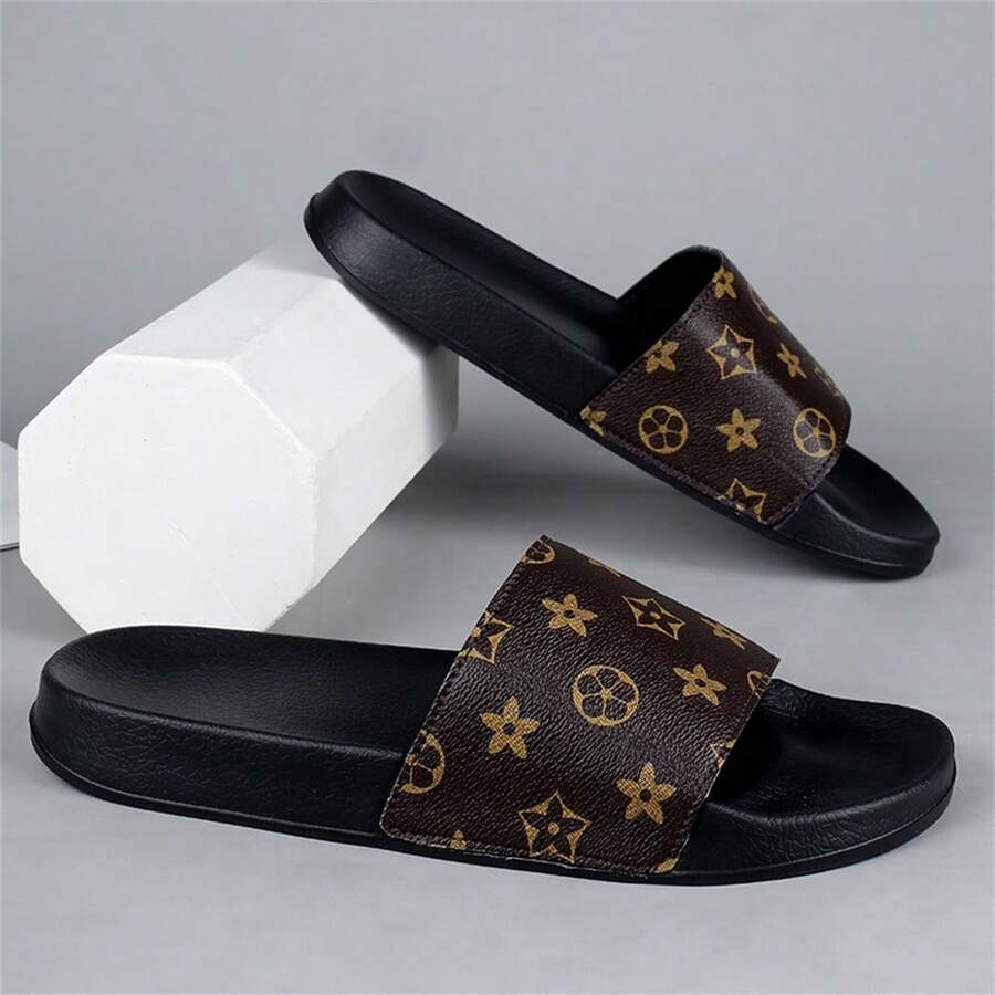 Men's Slippers Special Print Design Soft EVA Flat Non-Slip House Slippers Summer Men's Beach Slippers Super Comfortable Non-Slip Durable Men's Casual Slippers Suitable For Daily Casual Holiday Wear The Best Christmas Gifts