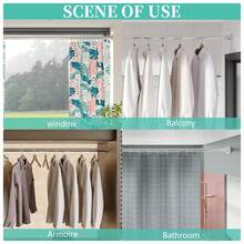DYHOME Stainless Steel Shower Curtain Rod, Non-Slip And Rustproof, Extendable Shower Curtain Rod Without Drilling, Suitable For Wardrobes, Bathrooms And Balconies - Brushed Nickel - View 7