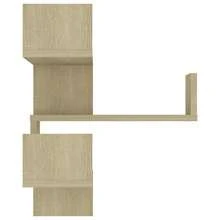 Étagères d'angle vidaXL, lot de 2, chêne Sonoma, matériau à base de bois - Multicolore - Voir 6