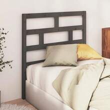 Tête de lit vidaXL grise 81x4x100 cm en pin massif - Multicolore - Voir 1