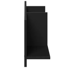 Mobiletto a muro vidaXL 100x16,5x30 cm, nero, in materiale a base di legno. - Multicolore - Visualizzare 5
