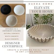 Large Decorative Bowl, White Decorative Bowl, Home Decor - Pleated Bowl - Grooved Bowl - Hollow Bowl - Fashionable Key Bowl, Suitable For Placing In The Foyer - Multicolor - View 3