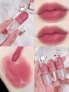 1/3 Warm Color Changing Lipstick, Small Color Changing Lip Oil, Moisturizing Lip Glaze, Mirror Water Lip Makeup, Plump Lip Gloss, Valentine's Day, Halloween, Christmas Gifts ﻿ - 彩色 - 查看 8