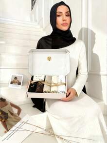 1 件女士头巾纯色宽边轻质透气头巾围巾，适合所有季节头巾，适合阿巴亚面纱服装 - 純色 - 查看 35