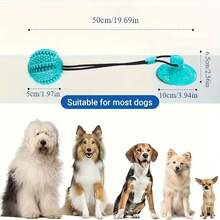 1pc Interactive Suction Cup Dog Ball - Durable Thermoplastic Rubber, Slow Feeder With Teeth Cleaning Function, Suitable For Dogs Of All Sizes - Multicolor - View 3
