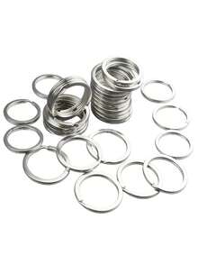 Fashionable Charm Keychain, Flat Double-Layer Glossy Keychain, Exquisite Keychain Set, Jewelry Making Materials, Suitable For DIY Keychain, Key Chain, Bag Pendant, Craft, Holiday Gift, Valentine's Day Gift, Back To School Gift (Random Delivery)