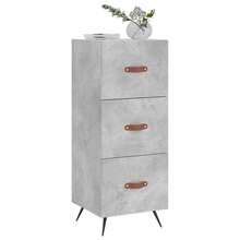 Credenza vidaXL grigio cemento 34,5x34x90 cm Materiale a base di legno - Multicolore - Visualizzare 3