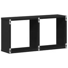 vidaXL Wandschrank 60x16x30 cm schwarz Holzwerkstoff - Verschiedenfarbig - Übersicht 6