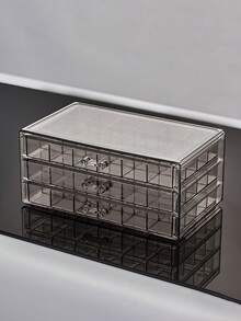 One Three-Layer Transparent Jewelry Storage Box (72 Compartments), A Large-Capacity Portable Acrylic Jewelry Box With Multiple Compartments. It Can Be Used As A Jewelry Box, Bathroom Storage Box, Gift Box, Desktop Drawer Box, Jewelry Organizer, Jewelry Rack, Jewelry Display Box, And Elegant Display And Packaging Storage Device. - Multicolor - View 14