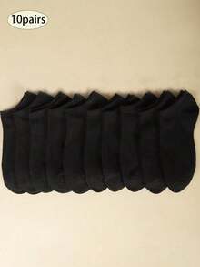 5/10/20/30/Double Couleur unie Fibre de polyester (polyester) Rayures côtelées Décontracté Mode Respirant Absorbant la transpiration Confortable Style de couple - Noir - Voir 7