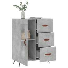Credenza vidaXL in grigio cemento 69,5 x 34 x 90 cm Materiale a base di legno - Multicolore - Visualizzare 4