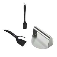 1-8pcs BBQ Tool Set, Flat Top Grill Accessories Kit With Stainless Steel Cheese Melting Dome, Meat Press, Basting Brush, Seasoning Bottle, Steak Spatula, Food Tongs, Multi-Function Cleaning Brush, Baking Cover, Outdoor Barbecue Tool Set, Perfect For Steaming, Grilling And Cooking - Round, Durable, Easy To Clean, Ideal For Barbecue, Grilling, Baking, Indoor And Outdoor Use - Essential Kitchen Accessories - Multicolor - View 17