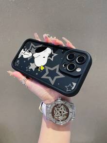 SNOOPY A Cartoon Anime  Sky Eye Step Black Phone Case, Shockproof Tpu Material Phone Case Can Be Given As A Holiday Gift. It Is Suitable For Apple Phones, And The New Model Is Suitable For IPhone13/14/15/16/17Pro Max Phone Case - Multicolor - View 8