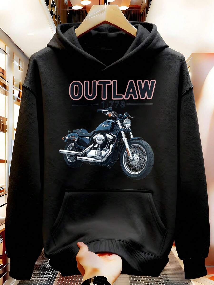 Sudadera casual de hombre para primavera y otoño, color sólido simple, combinada con pantalones deándal, súper casual para Navidad VUQC - Negro - Ver 1
