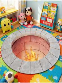 1 tấm thảm tròn ảo giác 3D chân thực, được thiết kế như một hố lửa đá xếp chồng lên nhau, với vòng ngoài họa tiết đá xám và vòng trong hình ngọn lửa chân thực, tạo nên bầu không khí ấm áp và sáng tạo. Thảm trải sàn Polyester mềm mại và thoải mái với thiết kế hố đá giả - Thích hợp để trang trí phòng khách, phòng ngủ, phòng tắm và lối vào, thảm phòng khách, thảm trang trí, trang trí phòng ngủ, thảm nhỏ, thảm, trang trí nhà cửa, thảm phòng khách, thảm nhỏ phòng khách, thảm phòng ngủ, trang trí nội thất phòng khách, thảm ngoài trời, thảm có thể giặt được - Nhiều màu - Xem 18