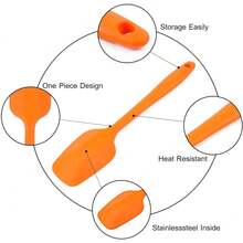 Silicone Spatulas, Rubber Spatula Heat Resistant Seamless One Piece Design Non-Stick Flexible Scrapers Baking Mixing Tool - Multicolor - View 4