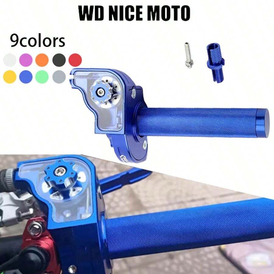 7/8'' 22MM Motorcycle Throttle Handle, CNC Aluminum Alloy Quick Twist Throttle Assembly, Suitable For CRF CR YZ EXC SSR TTR DRZ DR RM CRF50 XR50 50 70 110 125 230 250 Off-Road Motorcycle - A - View 1