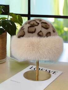 1pc Women Winter Furry Hat, European & Korean Style Warm Headwear, Solid Color Cute & Versatile, Thicker Design Winter Outfits