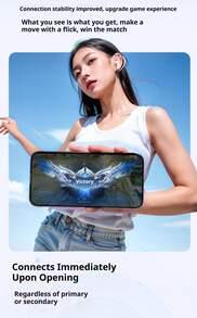 Lenovo TA210 Wireless Bluetooth Earphones - Super Long Battery Life, In-Ear Sports Earphones, ENC Active Noise Cancellation, Quad Microphone Smart Call Noise Reduction, White/Moonstone White, Black - Gift Design