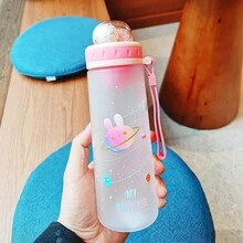 Frosted Plastic Planet Cartoon Water Cup For Students With Filter For Tea Infusion And Direct Drinking, Space-Themed Water Cup