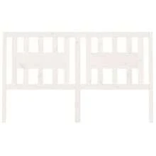 Cabecero vidaXL blanco de 146x4x100 cm, madera maciza de pino. - Multicolor - Ver 3