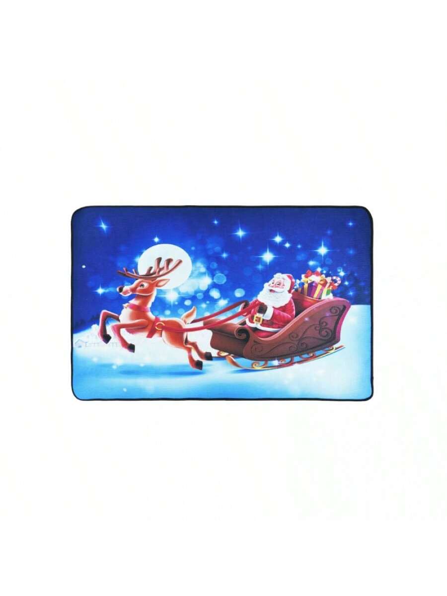 Tapete de terciopelo de cristal estampado de 750 g, 50 x 80 cm, estilo navideño