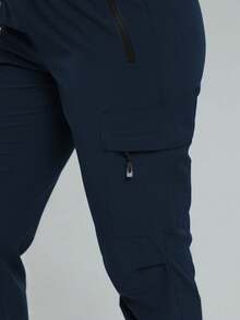 DREAMSPORT 女士工装慢跑裤和宽松长裤 | 轻便速干徒步旅行裤，休闲运动裤，适合健身房、居家休闲和锻炼套装 - 藏蓝色 - 查看 6