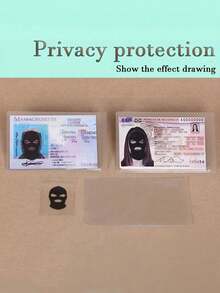 10 piezas/paquete Portador de tarjeta de privacidad de foto de identificación - Funda de tarjeta mate de PVC, adhesivo de cristal, adecuado para licencia de conducir, oficina, escuela, tarjeta de crédito, identificación laboral y tarjeta de acceso, conveniente de llevar, compacto y ligero - Multicolor - Ver 6