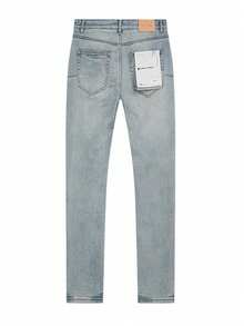 Durable Denim Skinny Jeans For Men - Premium High Street Fashion Stretch Slim Fit Comfortable Wear - Blue - View 3