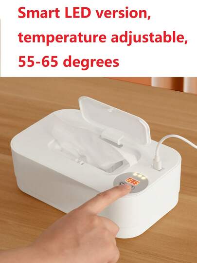 1pc USB Powered Wet Wipes Warmer, Wet Tissue Box Heater, Moist Towelette Moisturizer, Warm Wet Wipes Device, Portable Heated Wet Tissue Dispenser, USB Convenient