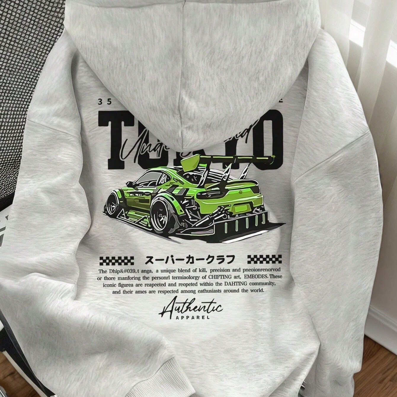 Pieza Sudadera con estampado de coche engrosada y cálida para niños preadolescentes, ropa juvenil con forro térmico adecuada para otoño/invierno