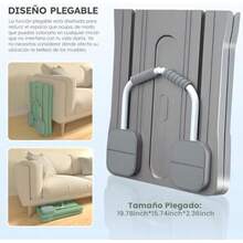 Tabla Abdominal Multifuncional, Tabla de Fitness Multiusos con Soporte para Codo, Ejercicio de Tabla Abdominal, Rodillo de Abdominales, Tabla Multifuncional Pilates con Asas Ajustables(Gris) - Multicolor - Ver 4