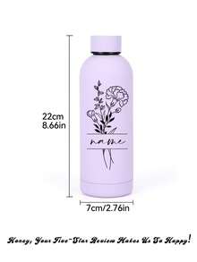 Personalized Insulated Water Bottle, Customizable Stainless Steel Insulated Water Bottle, Sports Water Bottle, Suitable For School, Travel, Office, Gym, Minimalist Style, Multifunctional, Decorative, Reusable, Refined, High-Quality, Cute, Modern, Customizable - Multicolor - View 9