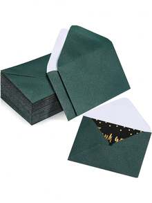 20 chiếc, phong bì đựng thẻ thành viên mini, bao đựng thẻ quà tặng thời trang, phong bì nhỏ màu ngọc trai cho ngày lễ, thiệp mời dự tiệc, phong bì chúc phúc viết tay ngày lễ tình nhân, thiệp mời dự tiệc cưới, đính hôn và sinh nhật. - Nhiều màu - Xem 13