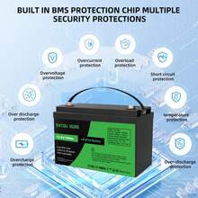 DATOUBOSS LiFePO4 12V Battery With BMS 8000Cycles, 100A 200A 300A, Inverter, Motorhome, System, Boat, Household, - DT-100Ah 12V - Xem 2