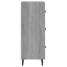 Credenza vidaXL Sonoma grigia 34,5x34x90 cm materiale a base di legno - Multicolore - Visualizzare 7