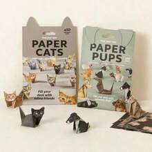 50pcs 3D Animal Origami Kit - Cats And Dogs, STEAM Educational Toys For Kids, Handmade Crafts For Boys And Girls, Parent-Child Creative Interaction For Preschoolers, Cute Stress Relief Toys, Kindergarten Birthday Christmas Gifts - Multicolor - View 4