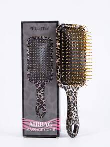 WANMEI 1pc Leopard Print Air Cushion Comb, Detangling Brush Suitable For Curly, Wet And Dry Hair, Anti-Static Smoothing Comb, Easily Removes Tangles - Multicolor - View 8