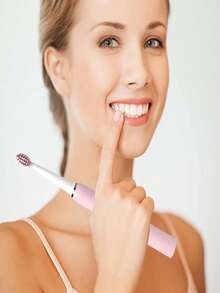 Cepillo de dientes eléctrico con temporizador inteligente de seis modos, adecuado tanto para hombres como para mujeres, limpia eficazmente los dientes y las encías. - Rosa - Ver 3