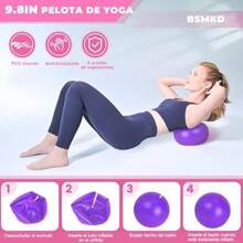 Equipo de Pilates para Entrenamientos en Casa, Kit De 11 Pilates En Casa, Pelota de Yoga de 25 cm, 8 Formas de Goma para Yoga, Bandas de Resistencia, Perfecto para Hacer Ejercicio en casa(Púrpura) - Multicolor - Ver 7