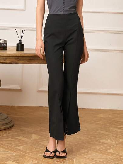 Women's Solid Color Casual Daily Wear Flared Pants