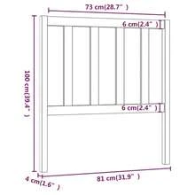 vidaXL czarny zagłówek 81x4x100 cm z litej sosny - Wielokolorowe - Zobacz 6