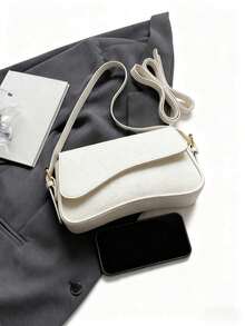 Fashionable Women Shoulder Bag - Apricot - View 6