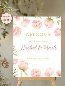 Customized Bohemian Style Wedding Welcome Sign, Can Add Text/Date/Time - Asymmetrical Shaped PVC Chalkboard, Suitable For Outdoor Use - Wedding, Party, Bridal Shower Decor - Customizable Entrance Signage - Multicolor - View 6