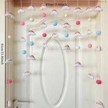 85cm*85cm High-Quality Creative Rainbow Curtain, No Drilling Required, Suitable For Bedroom, Entryway, Room Divider, Atmosphere Decoration For Kitchen, Bathroom, Bedroom Entrance