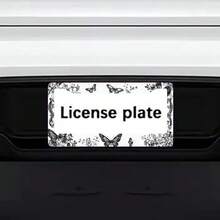 1pc Metal License Plate Frame, Exquisite Butterfly And Floral Design, Suitable For American And Most International Vehicles, Includes Mounting Screws, Car Decoration Accessory, Perfectly Displays Retro Charm, Ideal Valentine's Day Gift,Car Cover,Car Must Haves,Gifts,Car Decor,Car Acessesories>Essentials,Car Picks - Nhiều màu, kích thước 12.2x6.3 inch/31x16 cm - Xem 5
