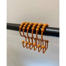 Shower Curtain Hooks,304 Stainless Steel Shower Rings For Bathroom,Double Glide Shower Hooks For Bathroom Shower Curtain Rods Curtains,Set Of 12 Hooks,Orange(Shower Curtain Hooks Style A ),Orange(ShowerCurtainHooksStylea) - 橙色(showerCurtainHooksStylea) - 查看 7