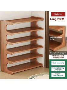 1个可叠放鞋架，可容纳4-30双鞋，独立式鞋架，适用于玄关、衣橱、走廊，多功能前门鞋架 - 彩色 - 查看 3